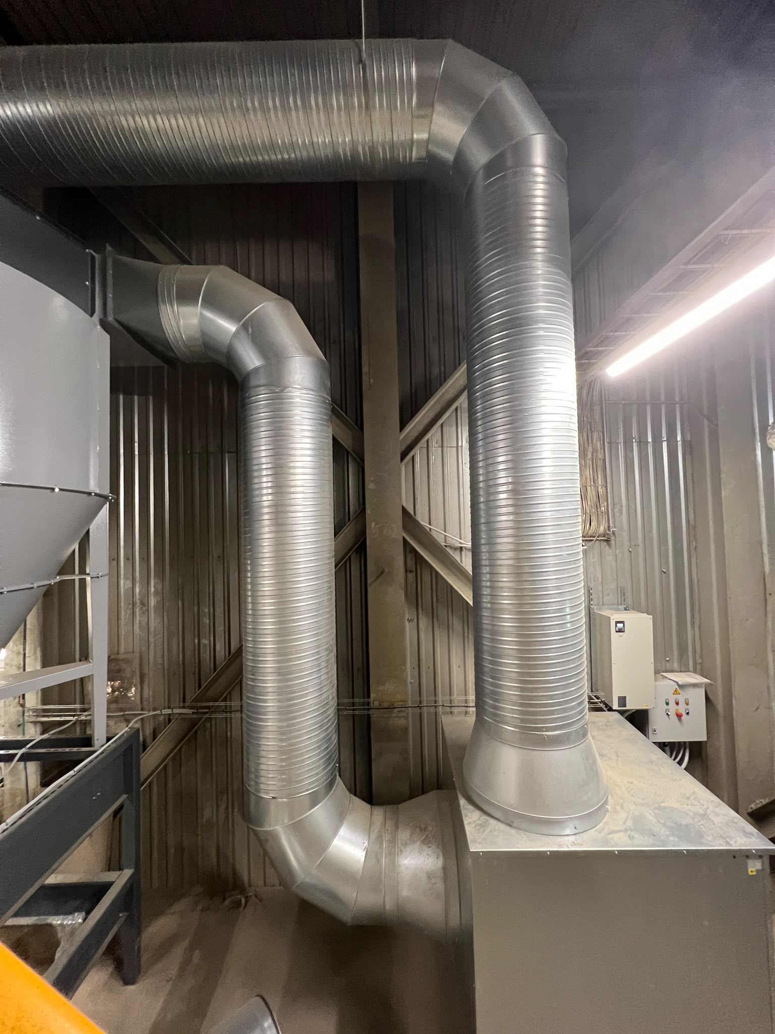 Cyclone and Ductwork Installation at a Building Materials Plant in Järva County