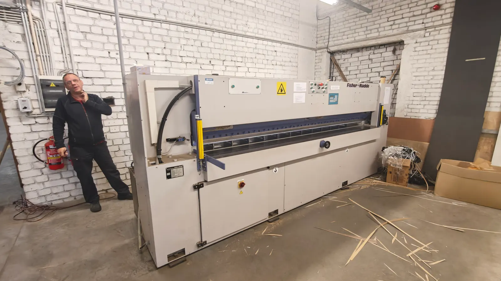 Repair of a plate shearing machine